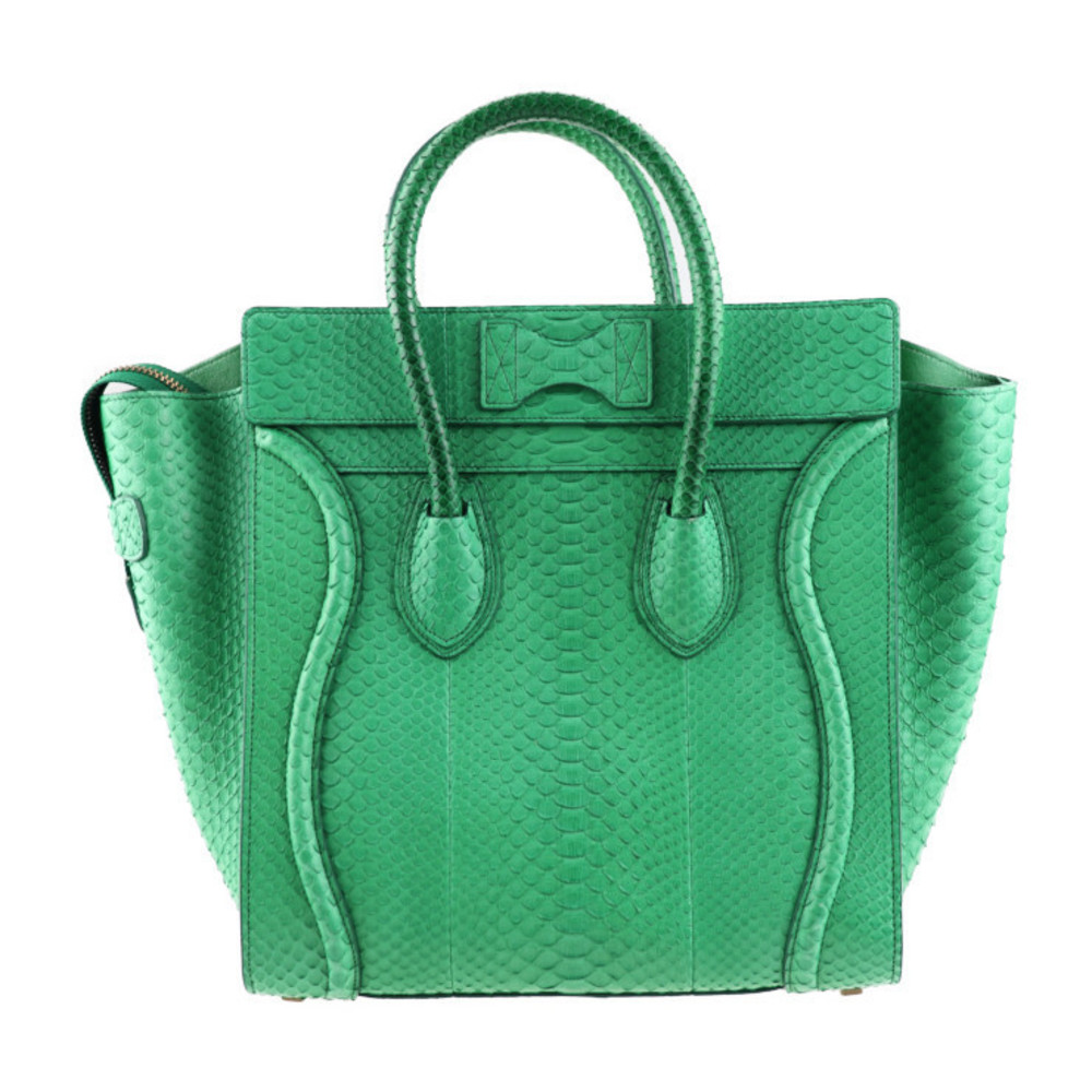 Celine Luggage Mini Shopper Python Green - image 3